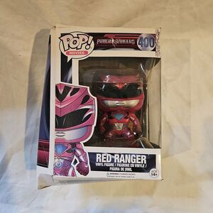 Funko POP Movies: Power Rangers Red Ranger Toy Figure 400‎ NIB  Box Damage